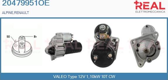 REAL 20479951OE - Стартер autospares.lv