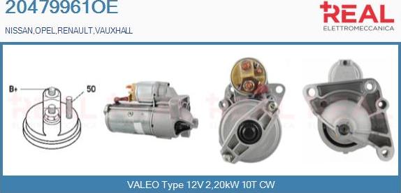 REAL 20479961OE - Стартер autospares.lv