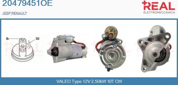 REAL 20479451OE - Стартер autospares.lv