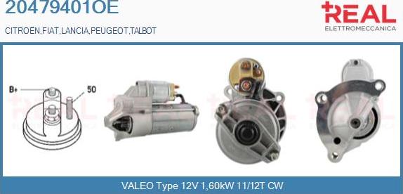 REAL 20479401OE - Стартер autospares.lv