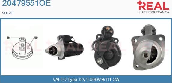 REAL 20479551OE - Стартер autospares.lv