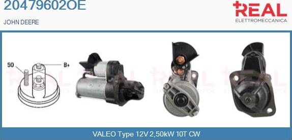 REAL 20479602OE - Стартер autospares.lv