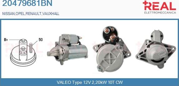 REAL 20479681BN - Стартер autospares.lv