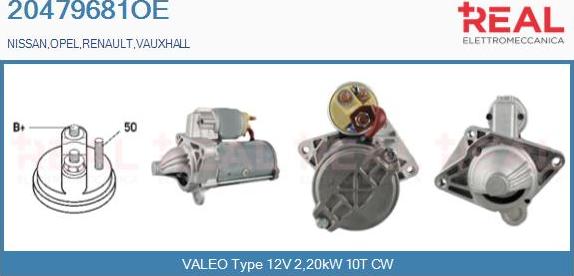 REAL 20479681OE - Стартер autospares.lv