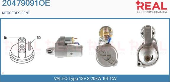 REAL 20479091OE - Стартер autospares.lv