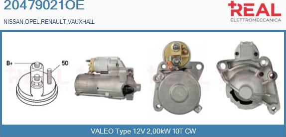 REAL 20479021OE - Стартер autospares.lv