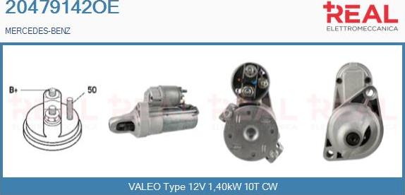 REAL 20479142OE - Стартер autospares.lv