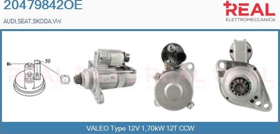 REAL 20479842OE - Стартер autospares.lv