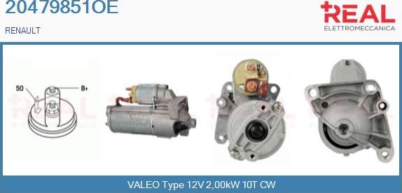 REAL 20479851OE - Стартер autospares.lv