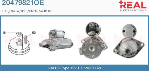 REAL 20479821OE - Стартер autospares.lv