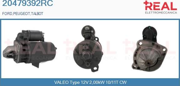 REAL 20479392RC - Стартер autospares.lv