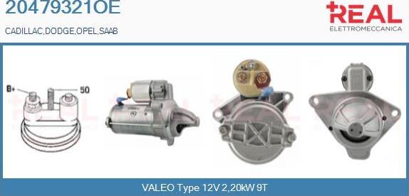 REAL 20479321OE - Стартер autospares.lv