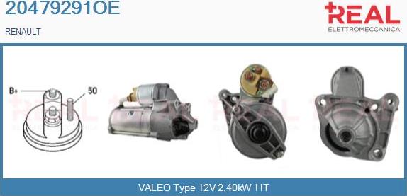 REAL 20479291OE - Стартер autospares.lv