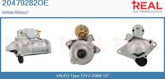 REAL 20479282OE - Стартер autospares.lv