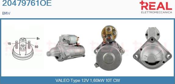 REAL 20479761OE - Стартер autospares.lv