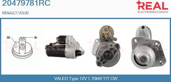 REAL 20479781RC - Стартер autospares.lv