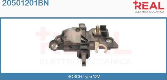 REAL 20501201BN - Регулятор напряжения, генератор autospares.lv