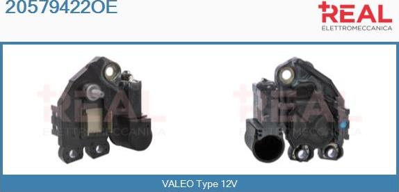 REAL 20579422OE - Регулятор напряжения, генератор autospares.lv