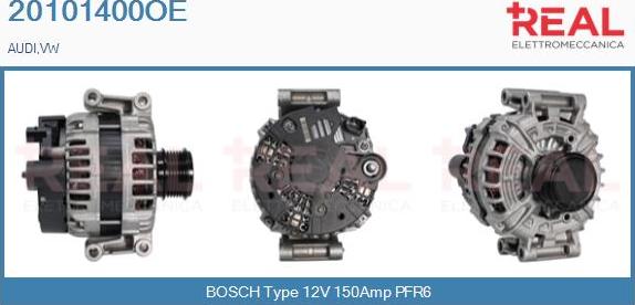 REAL 20101400OE - Генератор autospares.lv