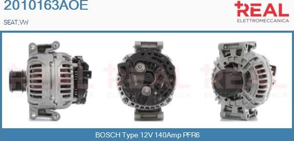 REAL 2010163AOE - Генератор autospares.lv