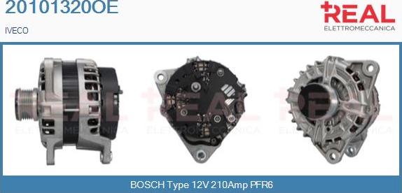 REAL 20101320OE - Генератор autospares.lv