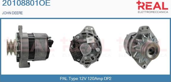 REAL 20108801OE - Генератор autospares.lv