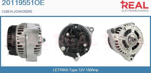 REAL 20119551OE - Генератор autospares.lv