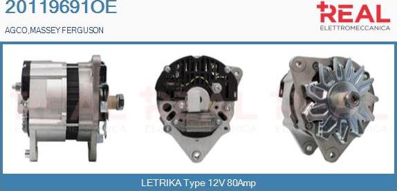 REAL 20119691OE - Генератор autospares.lv