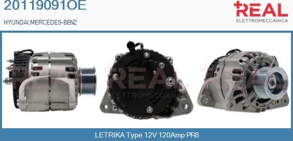 REAL 20119091OE - Генератор autospares.lv