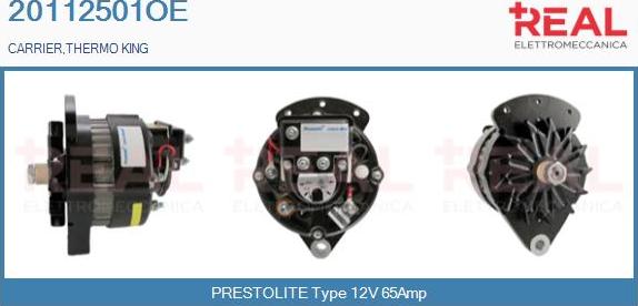 REAL 20112501OE - Генератор autospares.lv