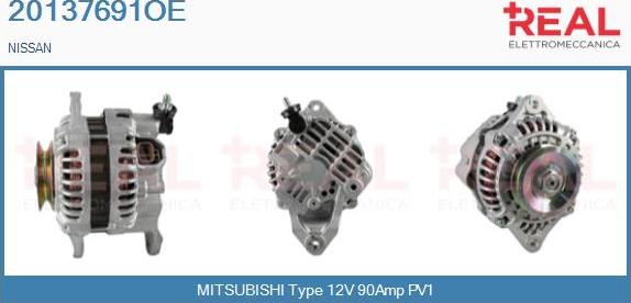 REAL 20137691OE - Генератор autospares.lv