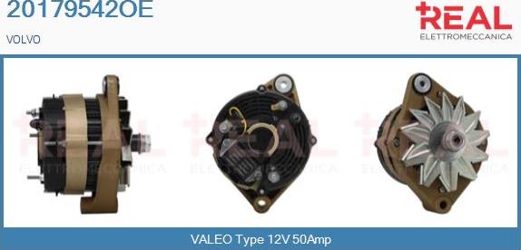 REAL 20179542OE - Генератор autospares.lv