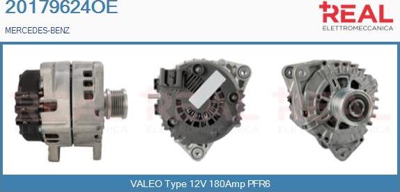 REAL 20179624OE - Генератор autospares.lv