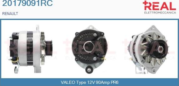 REAL 20179091RC - Генератор autospares.lv