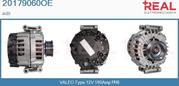 REAL 20179060OE - Генератор autospares.lv