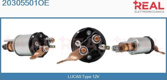 REAL 20305501OE - Тяговое реле, соленоид, стартер autospares.lv