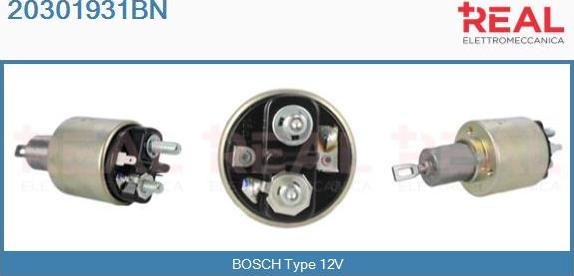 REAL 20301931BN - Тяговое реле, соленоид, стартер autospares.lv