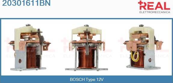 REAL 20301611BN - Тяговое реле, соленоид, стартер autospares.lv