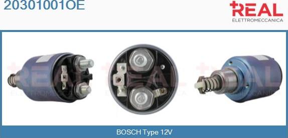 REAL 20301001OE - Тяговое реле, соленоид, стартер autospares.lv