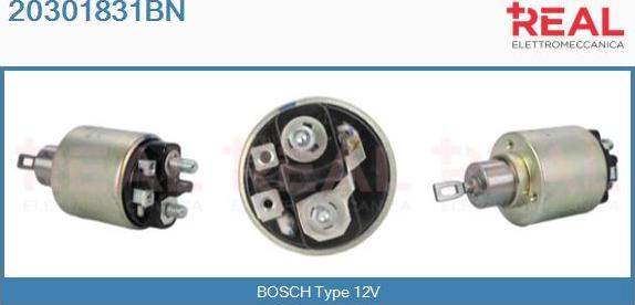 REAL 20301831BN - Тяговое реле, соленоид, стартер autospares.lv