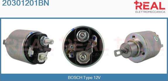 REAL 20301201BN - Тяговое реле, соленоид, стартер autospares.lv