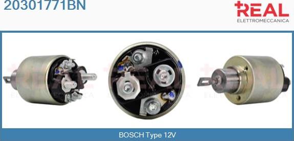 REAL 20301771BN - Тяговое реле, соленоид, стартер autospares.lv