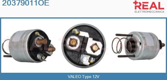 REAL 20379011OE - Тяговое реле, соленоид, стартер autospares.lv