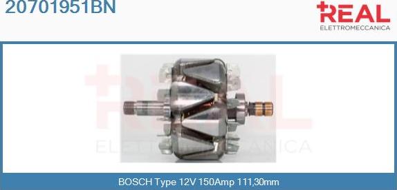 REAL 20701951BN - Ротор, генератор autospares.lv