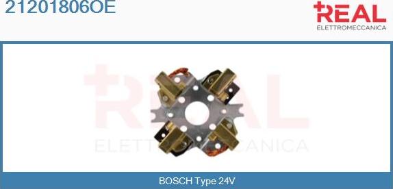 REAL 21201806OE - Кронштейн, угольная щетка autospares.lv