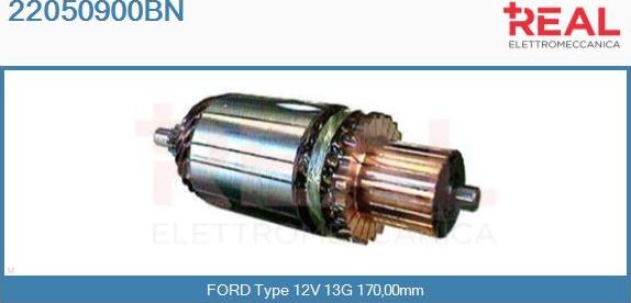 REAL 22050900BN - Якорь, стартер autospares.lv