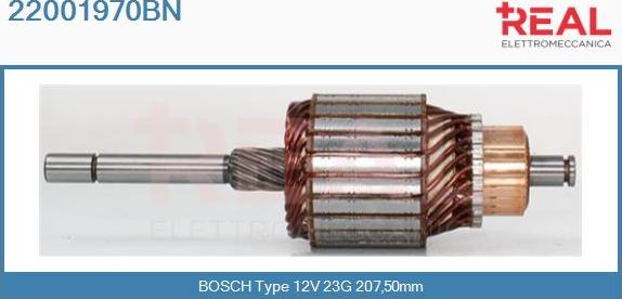 REAL 22001970BN - Якорь, стартер autospares.lv