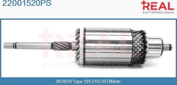 REAL 22001520PS - Якорь, стартер autospares.lv