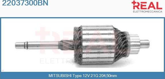 REAL 22037300BN - Якорь, стартер autospares.lv