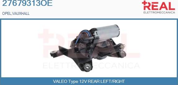 REAL 27679313OE - Двигатель стеклоочистителя autospares.lv